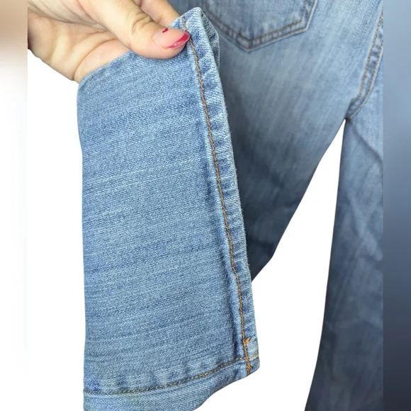 American Eagle Slim Boot Jeans Sz 10 Y2K Low Rise Stretch Distressed Light Wash - Picture 10 of 16